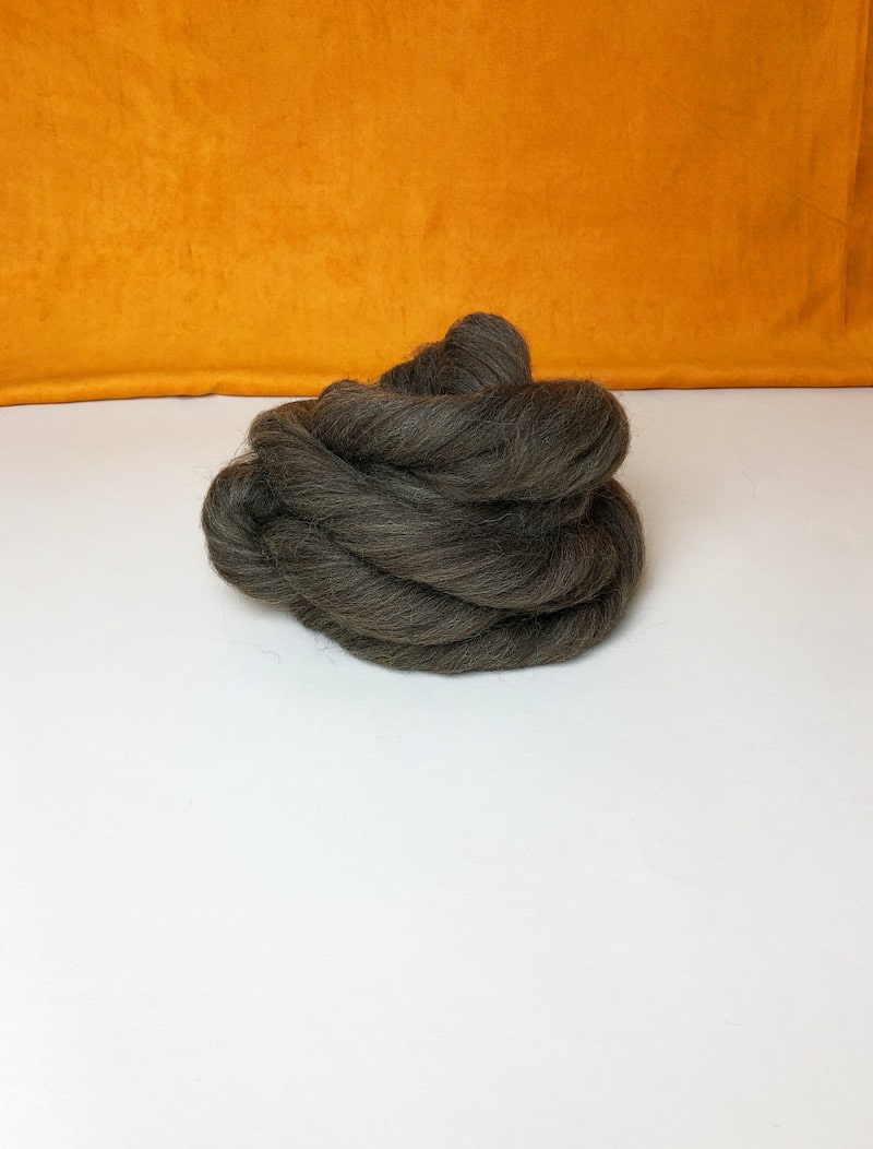Chunky Merino Wolle Roving Wolle - Carob Brown
