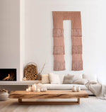 THE PORTAL opulent Macramé Wallhanging in Blush Pink