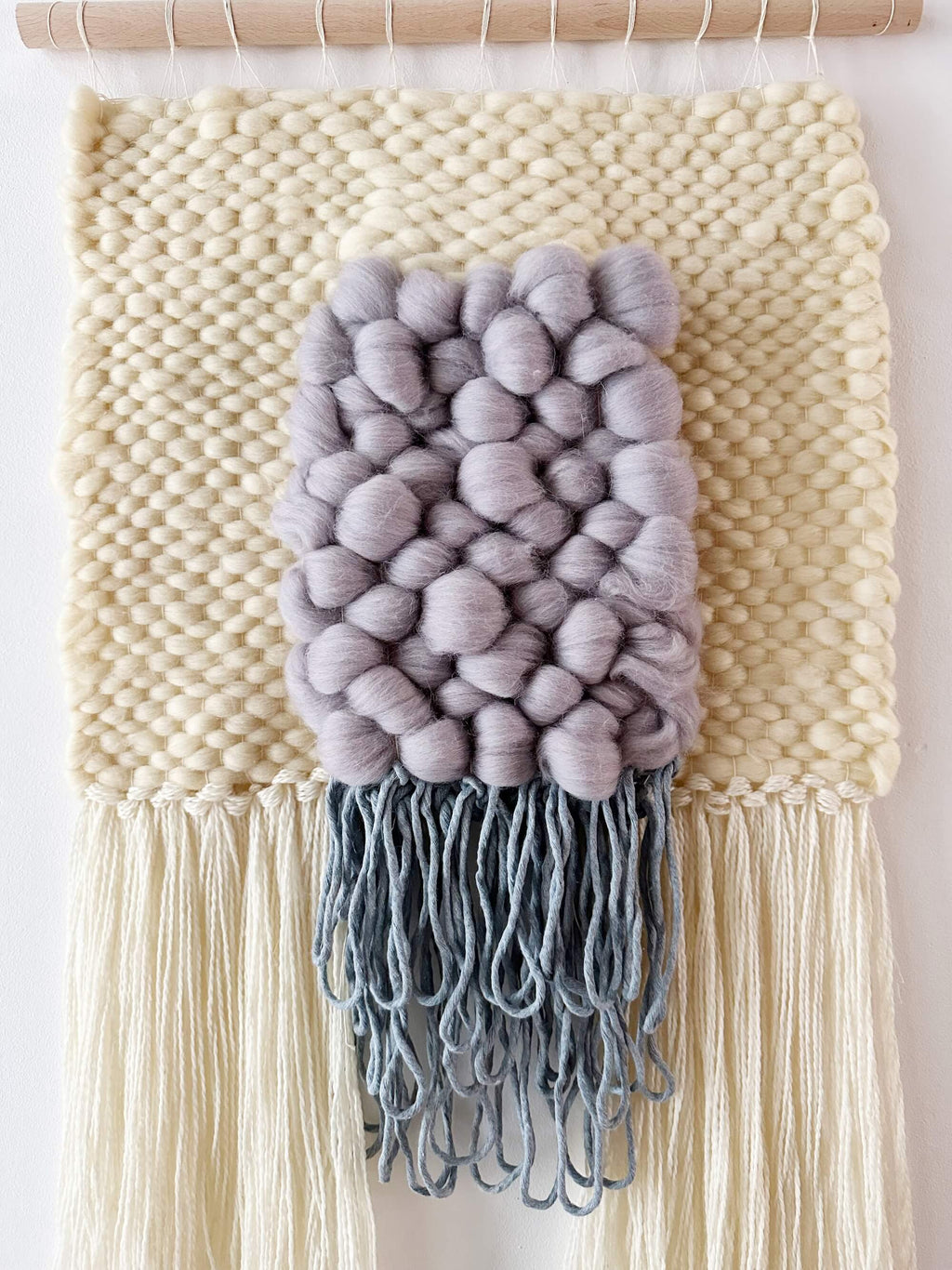THE PORTAL Woven Wall Hanging in Silver Grey