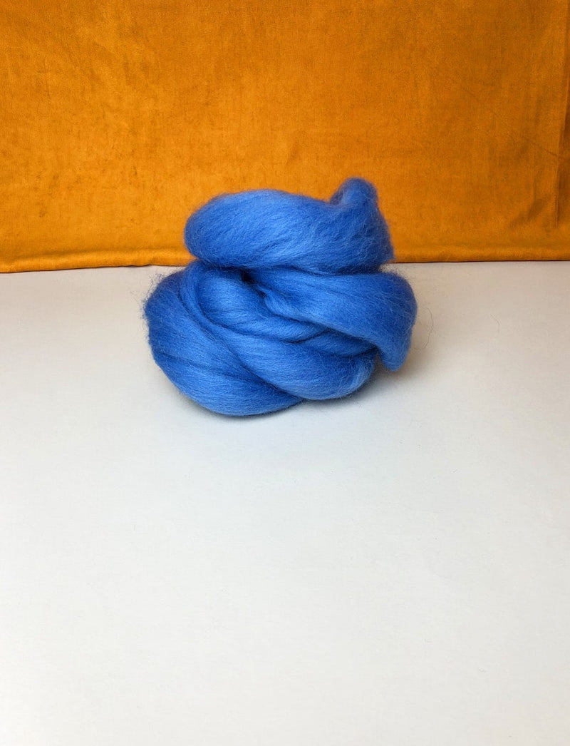 Chunky Merino Wolle Roving Wolle zum Filzen und Weben, azurblau