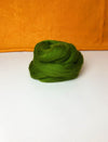 Merino Wool Roving - Moss Green