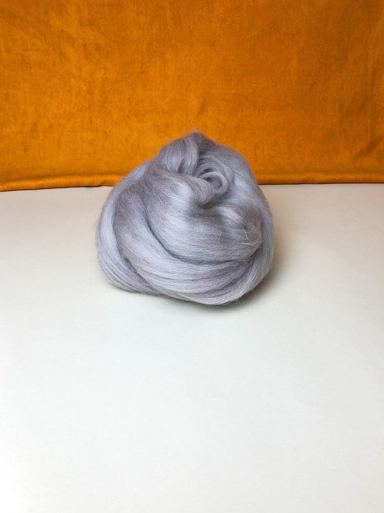 Merino Wool Roving - Grey